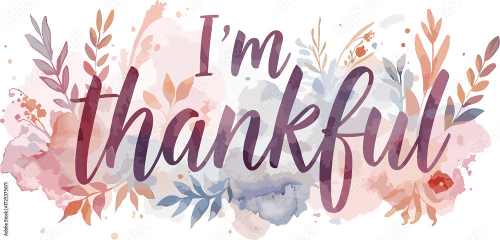 Obraz premium I'm Thankful Text