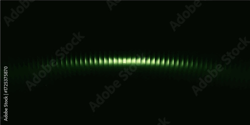Digital wave lines glow with colorful green energy technology in an abstract design