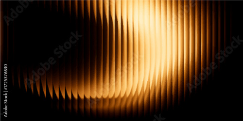 The vibrant abstract orange background features a colorful digital wave vector illustration of glowing lines for a modern art design texture