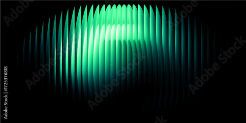 Abstract digital sound equalizer wave with bright rainbow spectrum colors on a black background, perfect for a modern technology wallpaper design