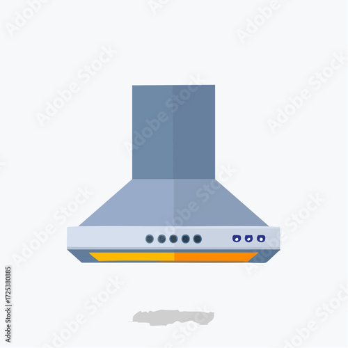 Range Hood Kitchen Ventilation System Illustration Modern Clean Design