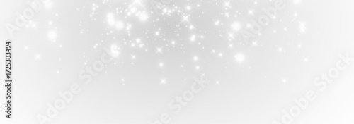 Silver shimmer PNG glowing dust particle burst with sparkling light and luminous stardust illustration.