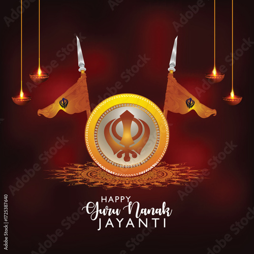 Happy gurpurab creative vector illustration