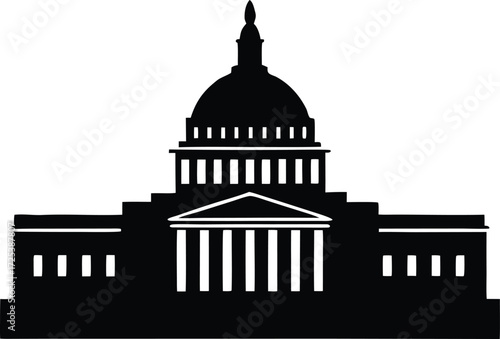federal architecture vector, political landmark design 
