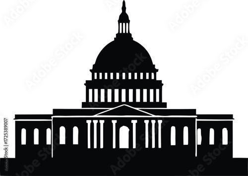 federal architecture vector, political landmark design 