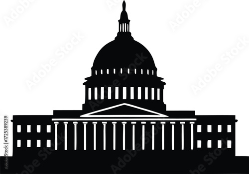 federal architecture vector, political landmark design 