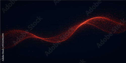 Abstract red background with glowing flame wave design showing energy and motion in a fractal pattern