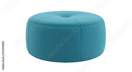 Quadro em tela Isolated teal pouf or ottoman, a stylish and comfortable seating option for any