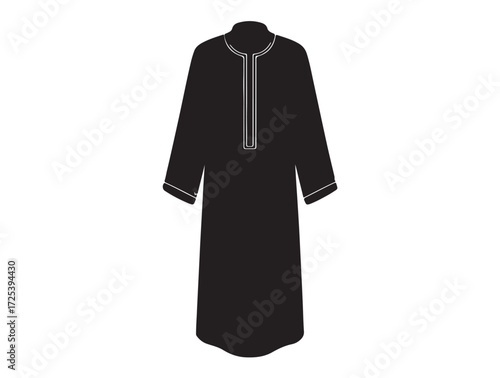  kaftan icon in silhouette modern style by advance white background.