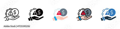 Debt icon multiple style 