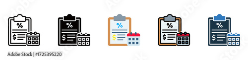 Tax icon multiple style 