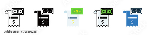 Bill icon multiple style 