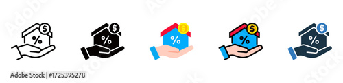 Mortgage icon multiple style 