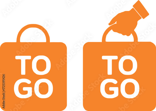 Order to go online food delivery takeout service concept icon