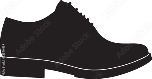 New Derby shoes in pure silhouette modern style by advance blue background.