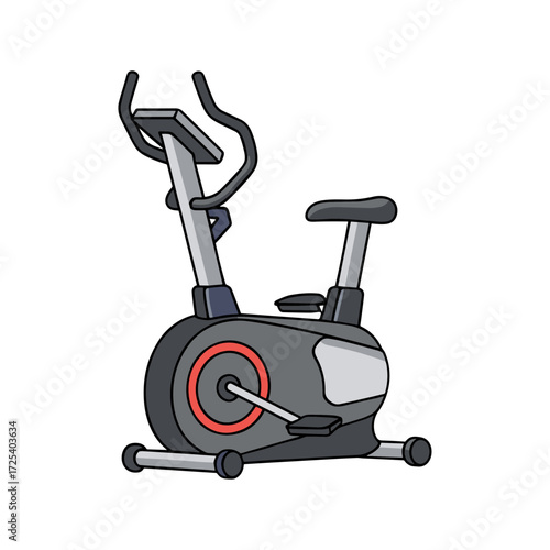Exercise bike icon logo flat vector design