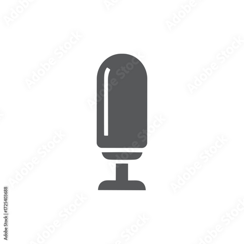 Microphone icon logo flat vector design