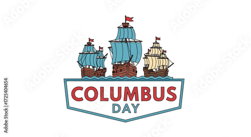 Three historic sailing ships commemorate Columbus Day.