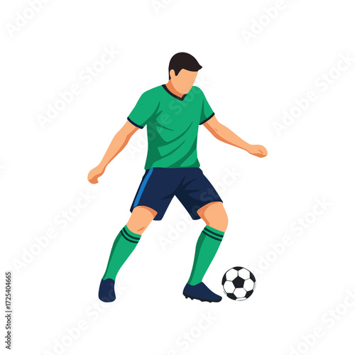 Soccer player icon logo flat vector design