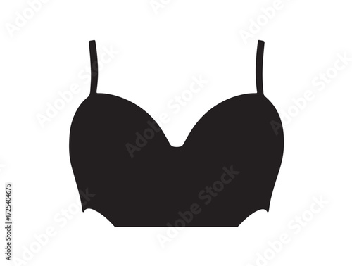 New lingrie icon in silhouette modern style by advance white background.