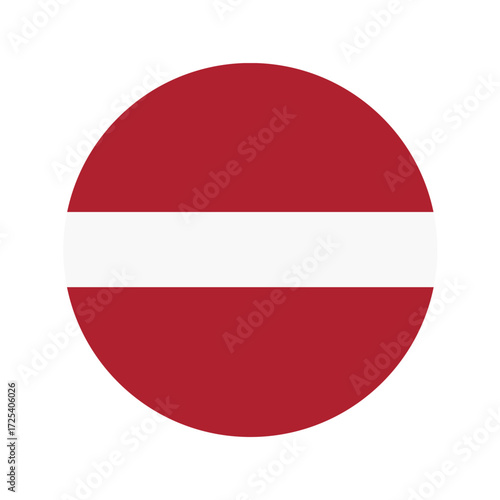 Free Download Latvian flag flat design. Latvia flag in the shape of circle. Vector Illustration.	
 - GFXLoad