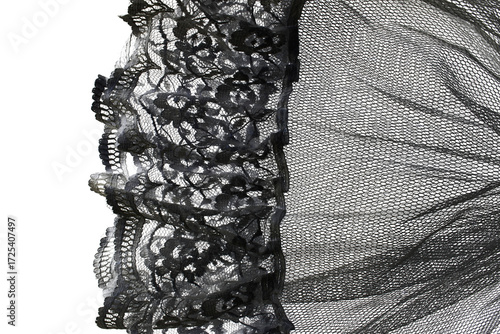 Transparent overlay background of a lace lacy fabric weaved texture