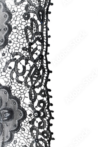 Transparent overlay background of a lace lacy fabric weaved texture