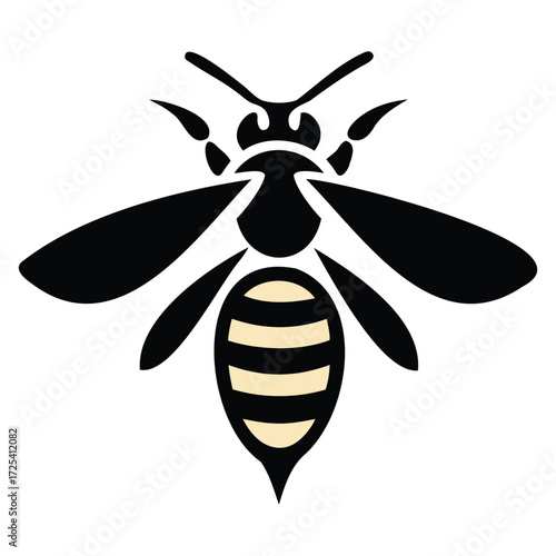 Flying Honey Bee Insect Nature Graphic Design Illustration
