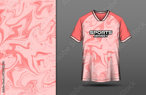 Abstract sports red liquify background for jersey design