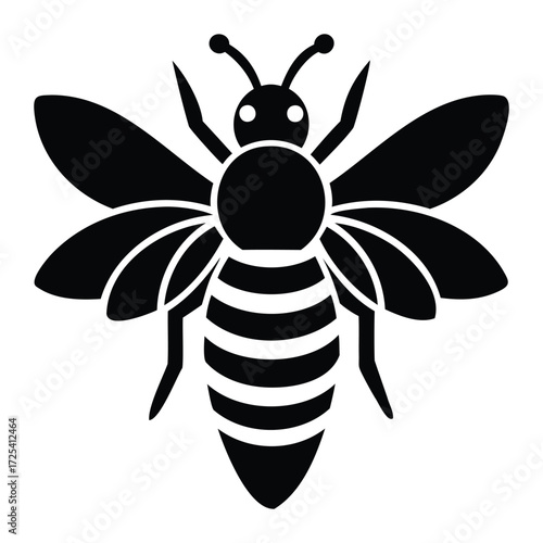 Flying Honey Bee Insect Nature Graphic Design Illustration
