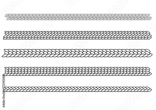 15 Knitting Cord Templates Fashion Technical Drawing Illustrations	