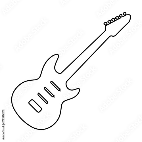 Electric Guitar Line Art