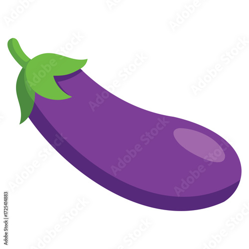Fresh Eggplant Aubergine Vegetable Food Graphic Design Illustration