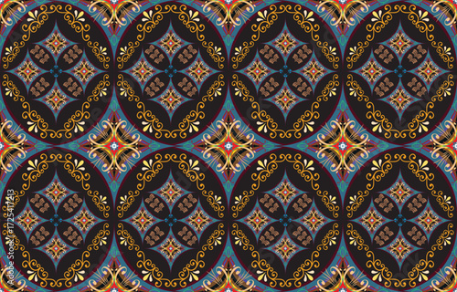 Retro Navajo tribe vector seamless design in various colors. Print of Aztec Fancy Geometric Art. Wallpaper, Fabric Design, Fabric, Paper, Cover, Textile, Weave, and Wrap are all terms that can be used