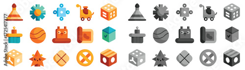 Handmade wooden cartoon game pieces and Objects. Including game, games, piece, pieces, chess, pawn, dice, star, prohibition illustration. 