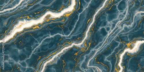 Vector art of dramatic blue onyx texture with golden veins, creating a captivating and luxurious surface, ideal for adding a bold and artistic statement to any interior space or design
