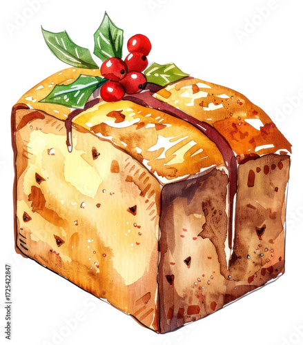PNG An isolated Christmas Corn Bread illustration christmas dessert. © Rawpixel.com