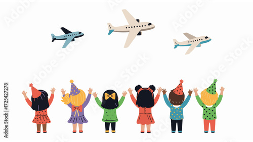 Kids Watching Airplanes A Joyful Celebration of Flight