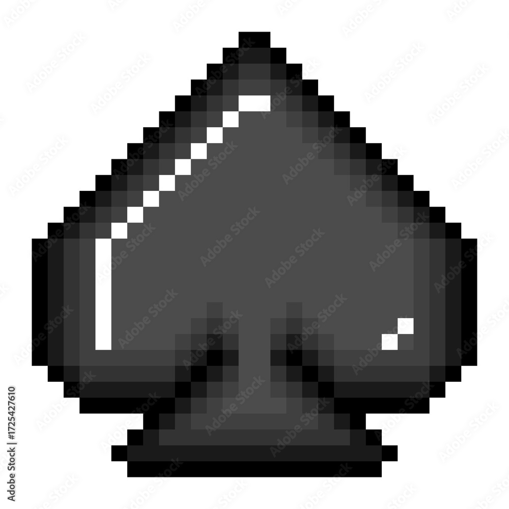 Fototapeta premium Pixel art icon spade (6).png