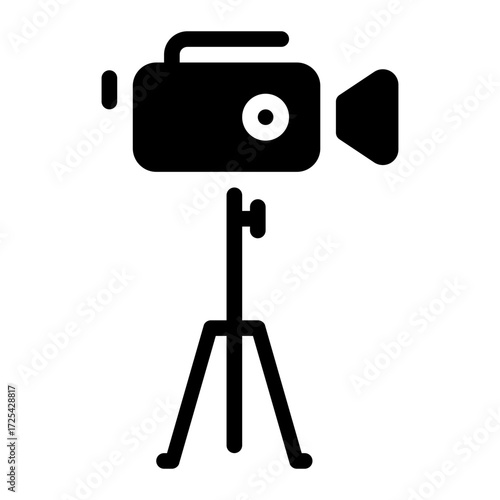 video camera glyph icon