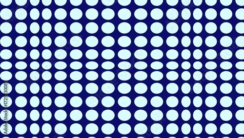 Abstract Blue and White Pattern with Alternating Circle and Oval