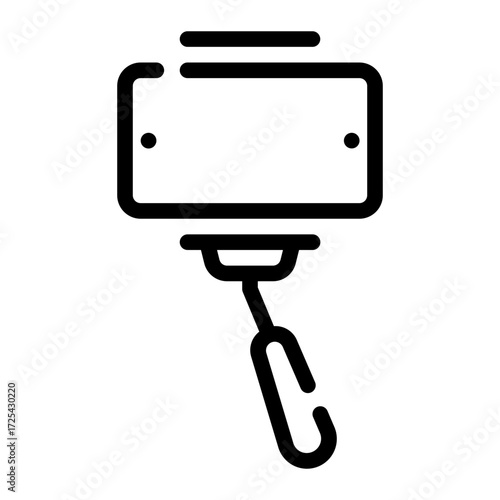 selfie stick line icon