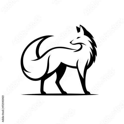 Elegant Fox Vector Illustration – Wild Forest Animal Design