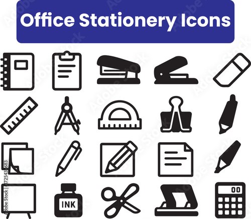 office stationary icons