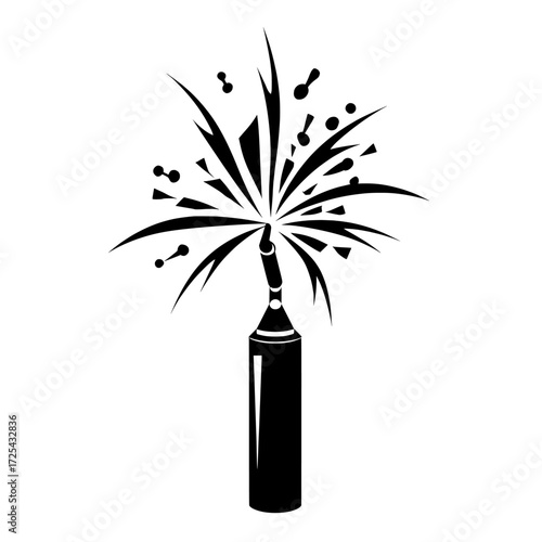 Fire sparks are generated by metal welding, iron cutting, or fireworks, creating a modern and realistic flare effect with flashes of light from industrial steel work or sparklers on a transparent