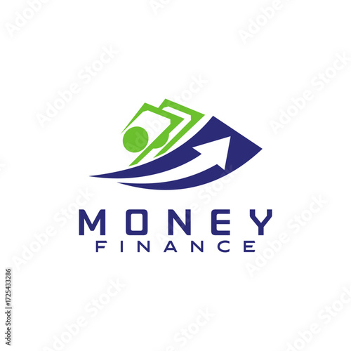 Cash Money Simple Logo Design Template Digital Payment Investing Finance Illustration