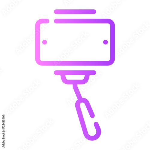 selfie stick gradient icon