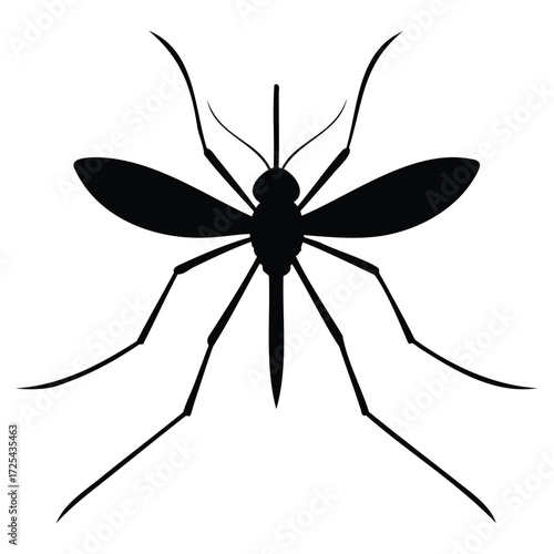 Mosquito Insect Silhouette Design