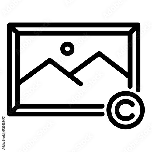 copyright Line Icon