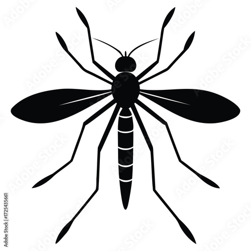 Mosquito Insect Silhouette Design